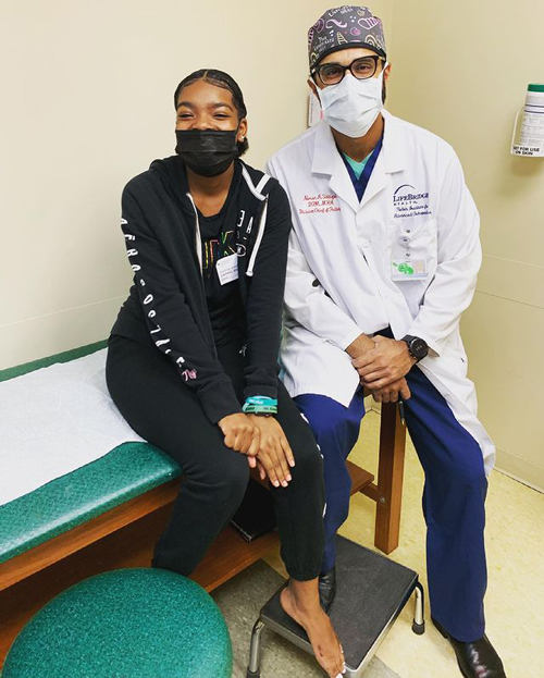 Kamryn with Dr. Noman A. Siddiqui